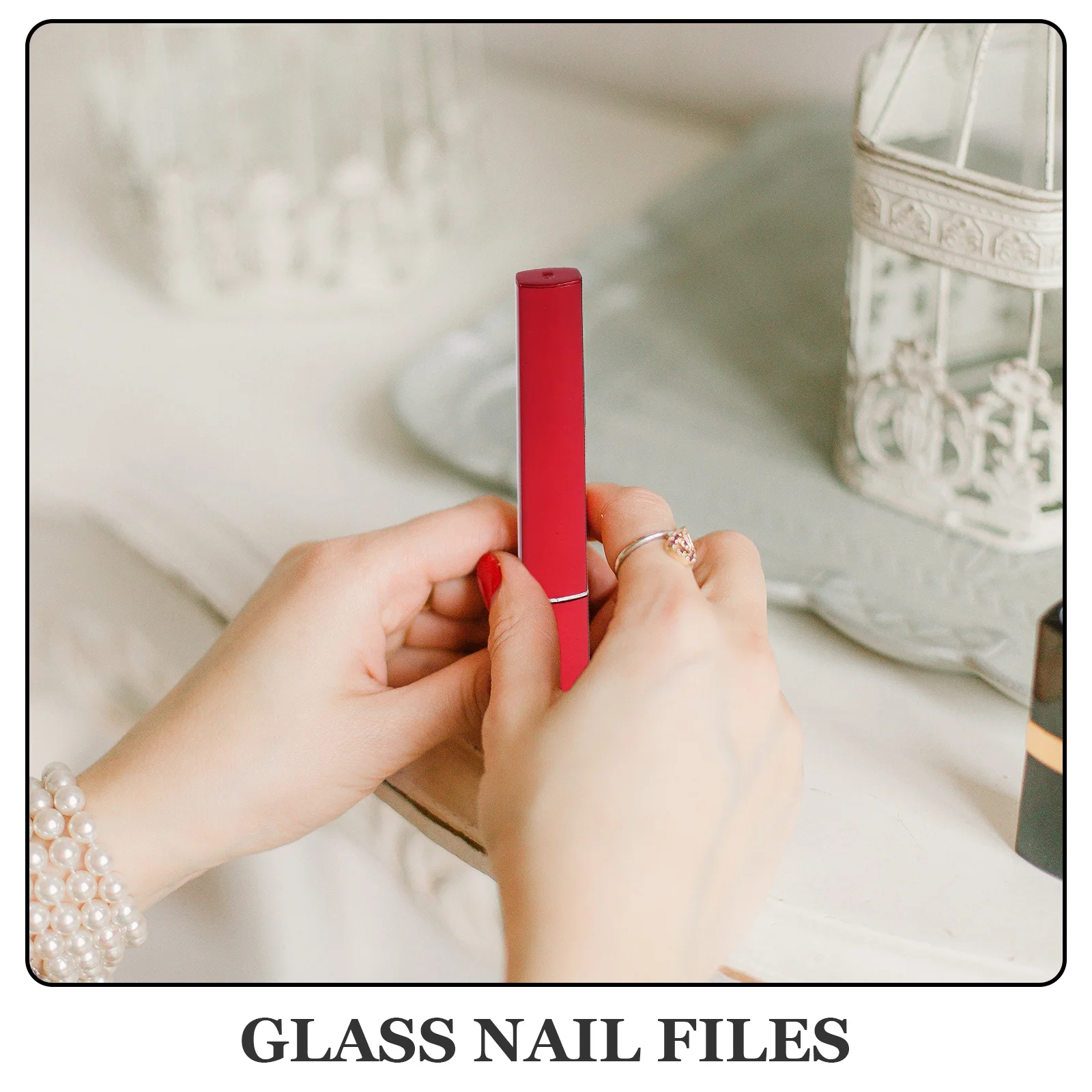 

4Pcs Nail File Box Crystal Glass Nail Files Tempered Double Sided Smooth Filing Manicure Pedicure Buffer Salon Personal Use