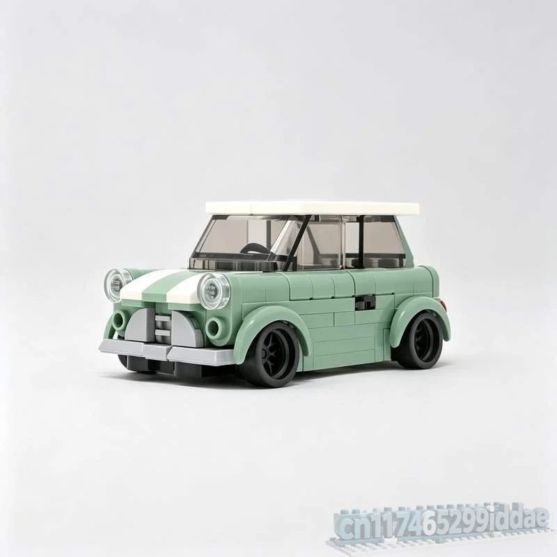 NEW 138PCS Mini Cooper S 1969 Retro Classic Car MOC Creative Building Blocks Model DIY Assembly Toy Educational Collection Gift