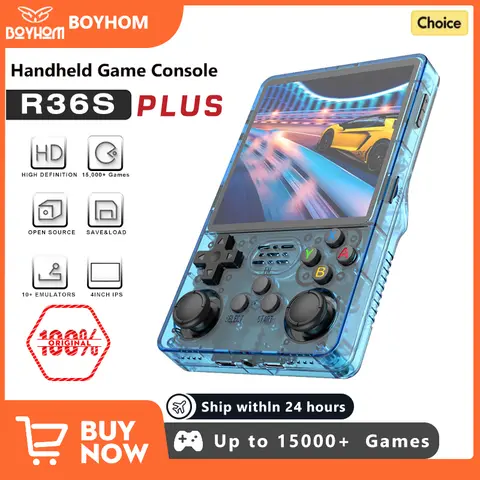Consola de juegos portátil Retro R36S R36Plus, sistema Linux de 64 bits, pantalla IPS de 4 ", reproductor de vídeo portátil de bolsillo RK3326 para N64 PS1