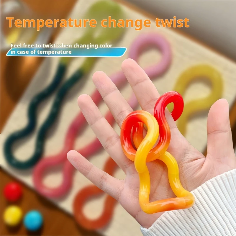 Deformowalna lina antystresowa, lina do dekompresji, zabawka antystresowa zmieniająca kolor, najlepsza zabawka.
