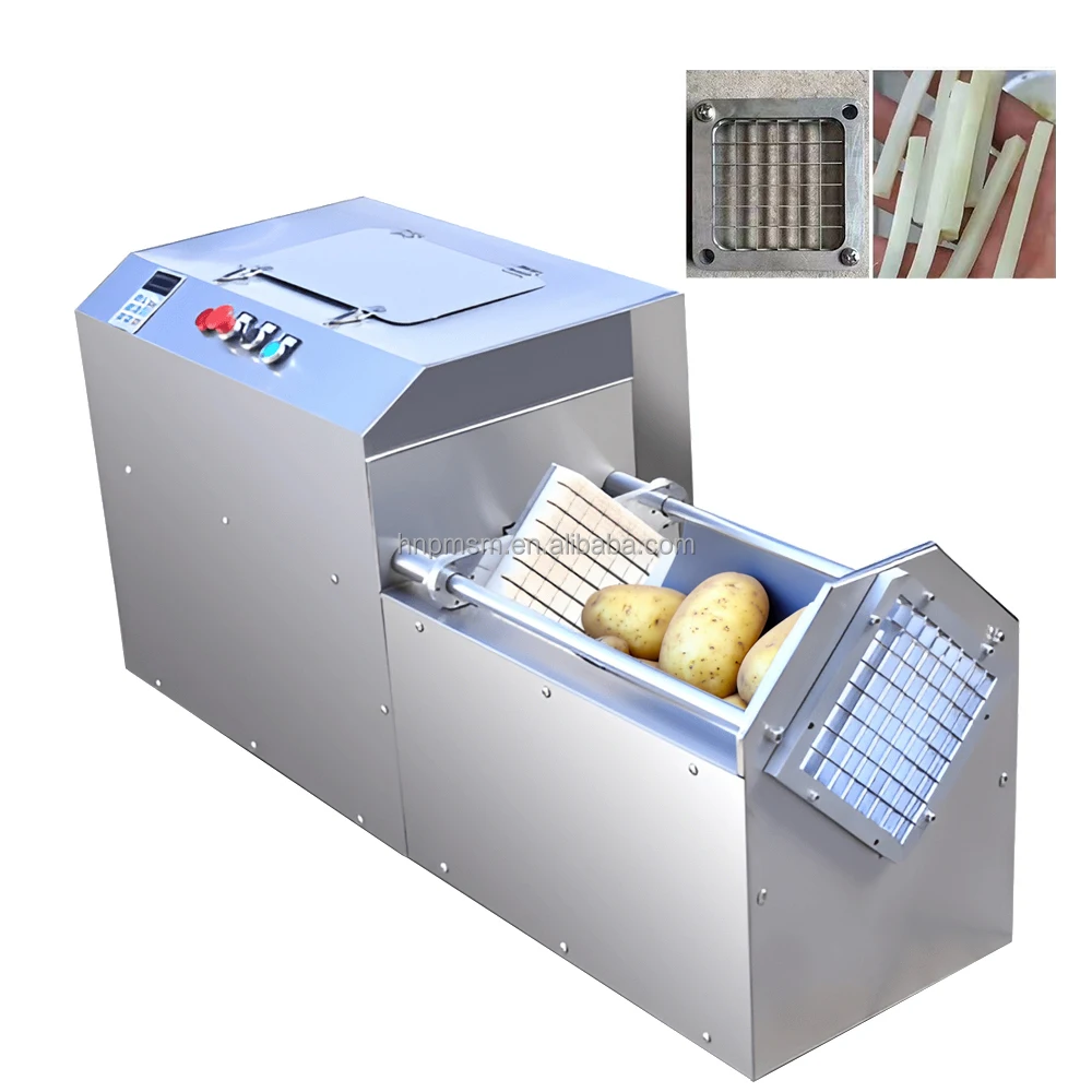 

Carrot Stick Cutting Machine Electric Julienne Slicer Potato Strip Cutter Sweet Potato Fry Cutter Heavy-Duty Slicing Machine
