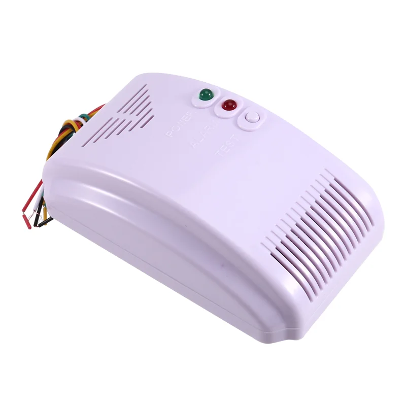 LPG 12V 가스 경보 센서 프로판 부탄 누출 감지기 RV 캠핑 해양 안전을위한 방수 LED 플래시 소리 경고