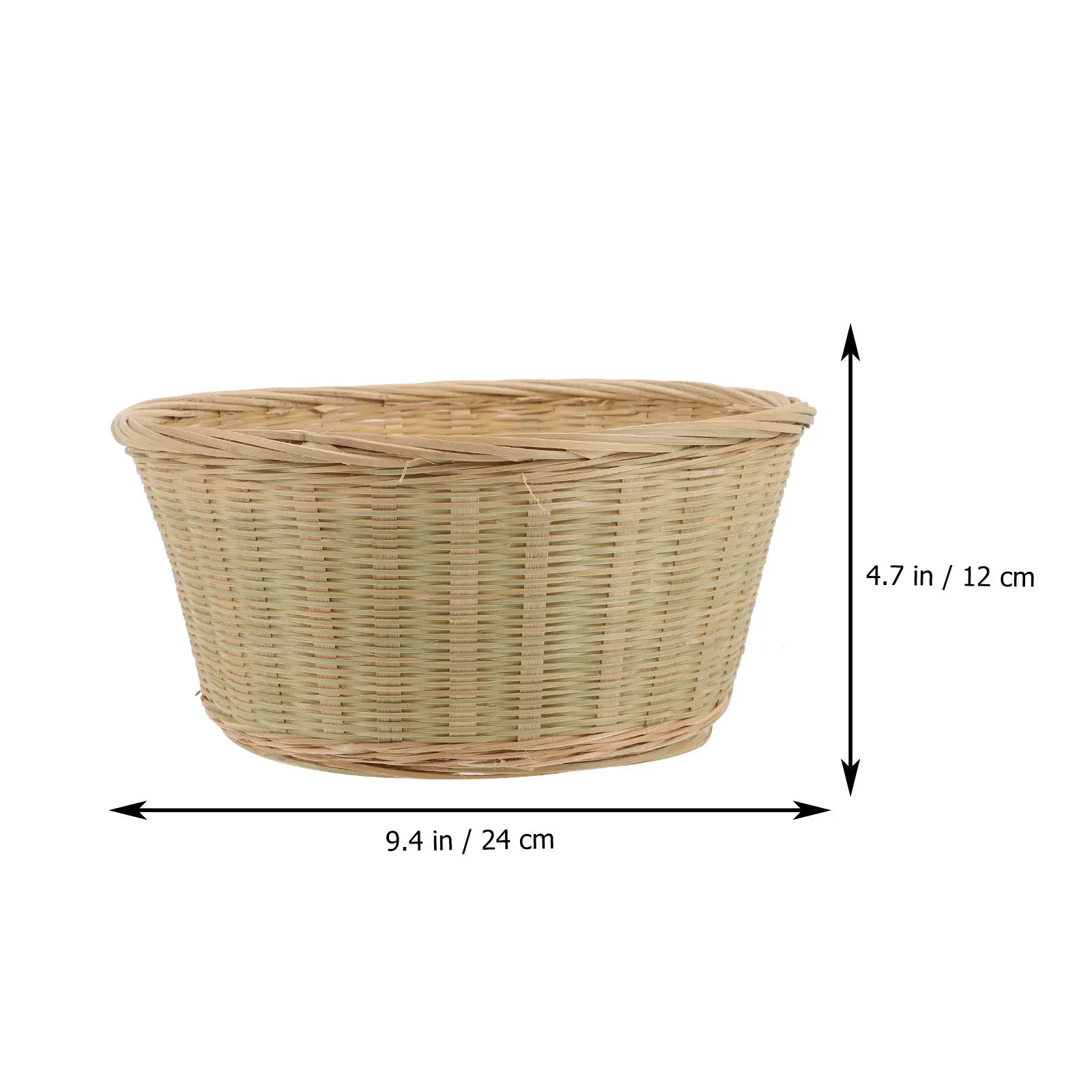 

Bamboo Storage Basket Woven for Snack Fruit Bread Vegetable Serving Organizer Desktop Table Clutter Control Household Kitchen