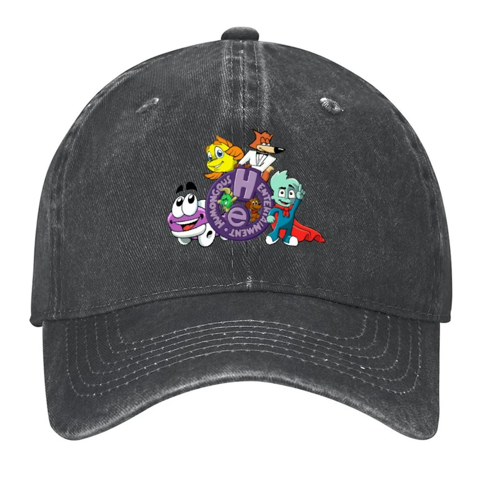 

2026 Humongous Entertainment Characters Baseball Cap Beach Outing Gentleman Hat Beach Bag Vintage Baseball Men Women's