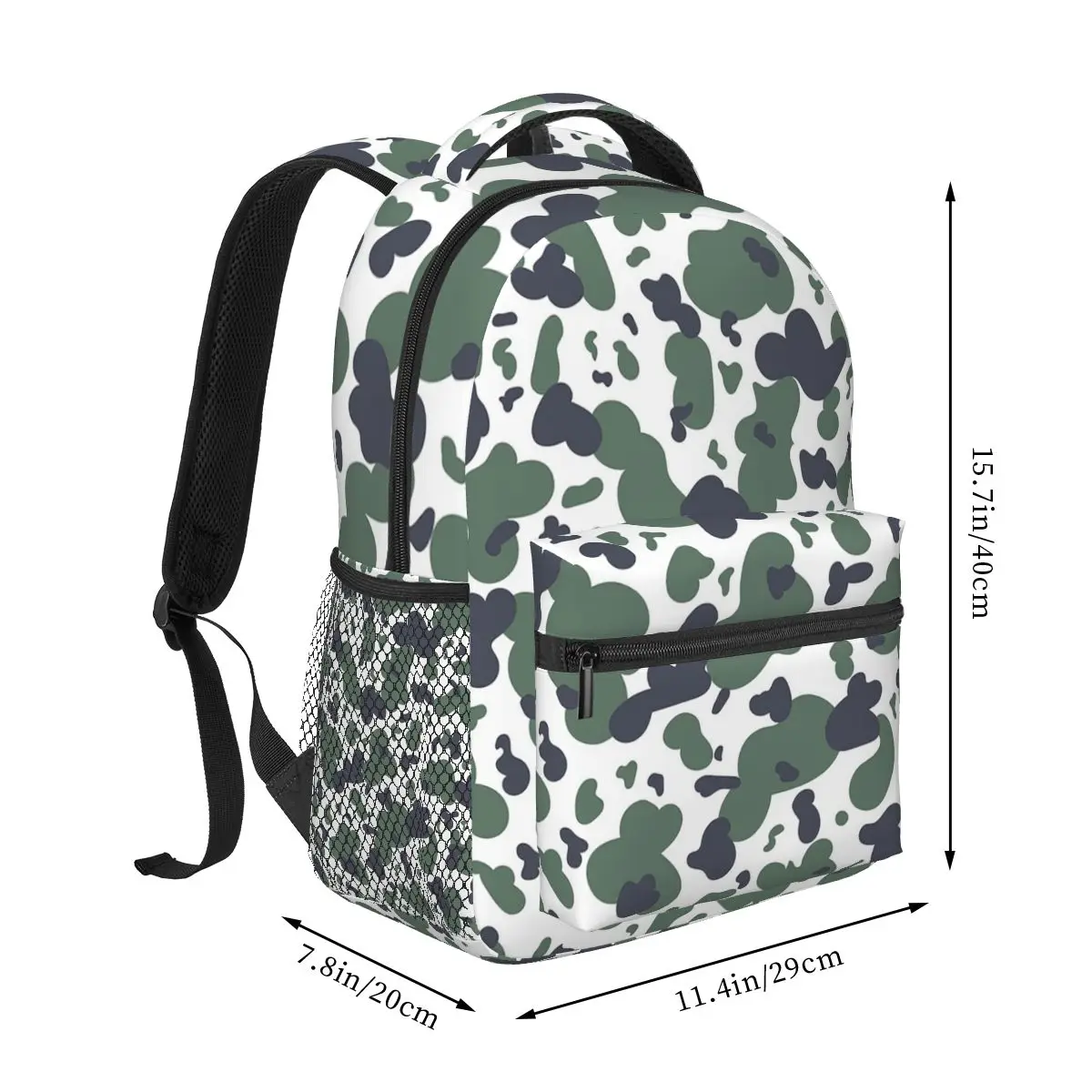 Green Camouflage, Jungle Army Print Military Hunt Backpack Student Boys Girls BookBag Children School Bag Computer Shoulder Bags