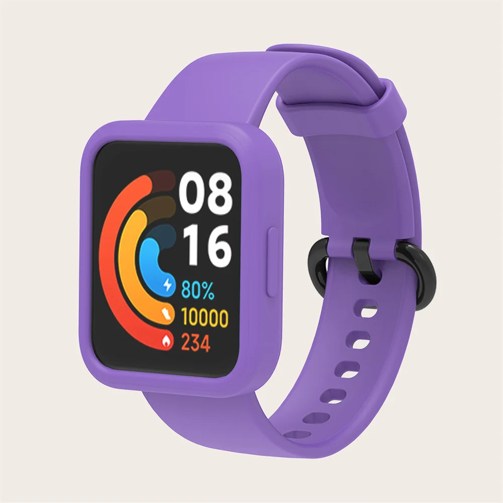 BEHUA حزام الساعات ل شاومي Redmi ساعة 2 لايت SmartWatch المعصم الفرقة مع غطاء سيليكون سوار ل Redmi Horloge 2