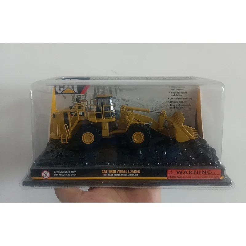 Empilhadeira Construção Modelo de Veículo Liga, Diecast 1:64, Carregador CAT 988H, Escavadora, Coleção de Lembrança, 85617