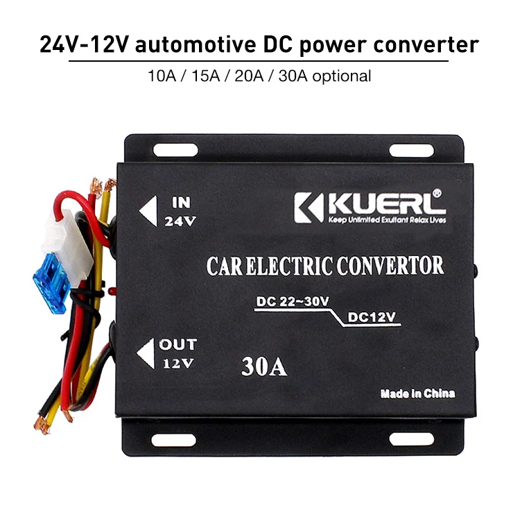 10A/15A/20A/30A optional DC 24V to 12V Converter Car Step Down Converter Power Transformer Car Audio Accessories