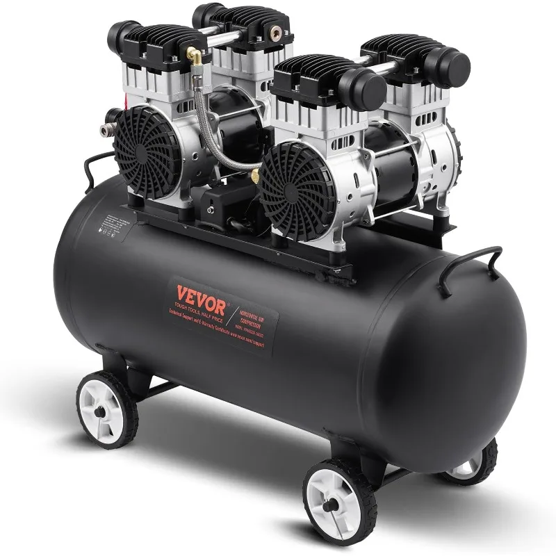 VEVOR Air Compressor, 20 Gallon Steel Tank, 4HP 14.6 CFM@90 PSI Oil Free Air Compressor & Max. 125PSI Pressure