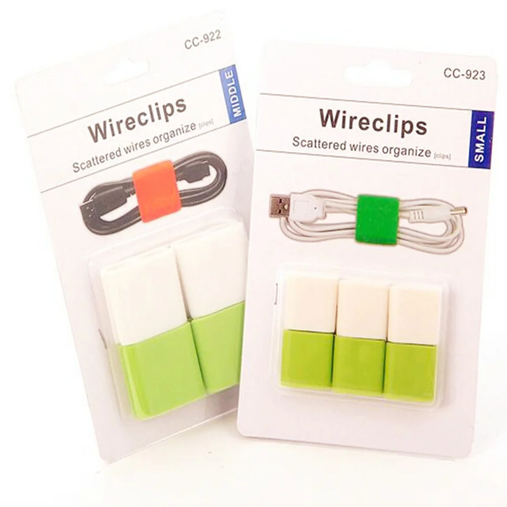 

6pcs Silicone Cable Organizer Organizer Clips For Power Cord Management Wire Holder Retainer Small Size Random Color