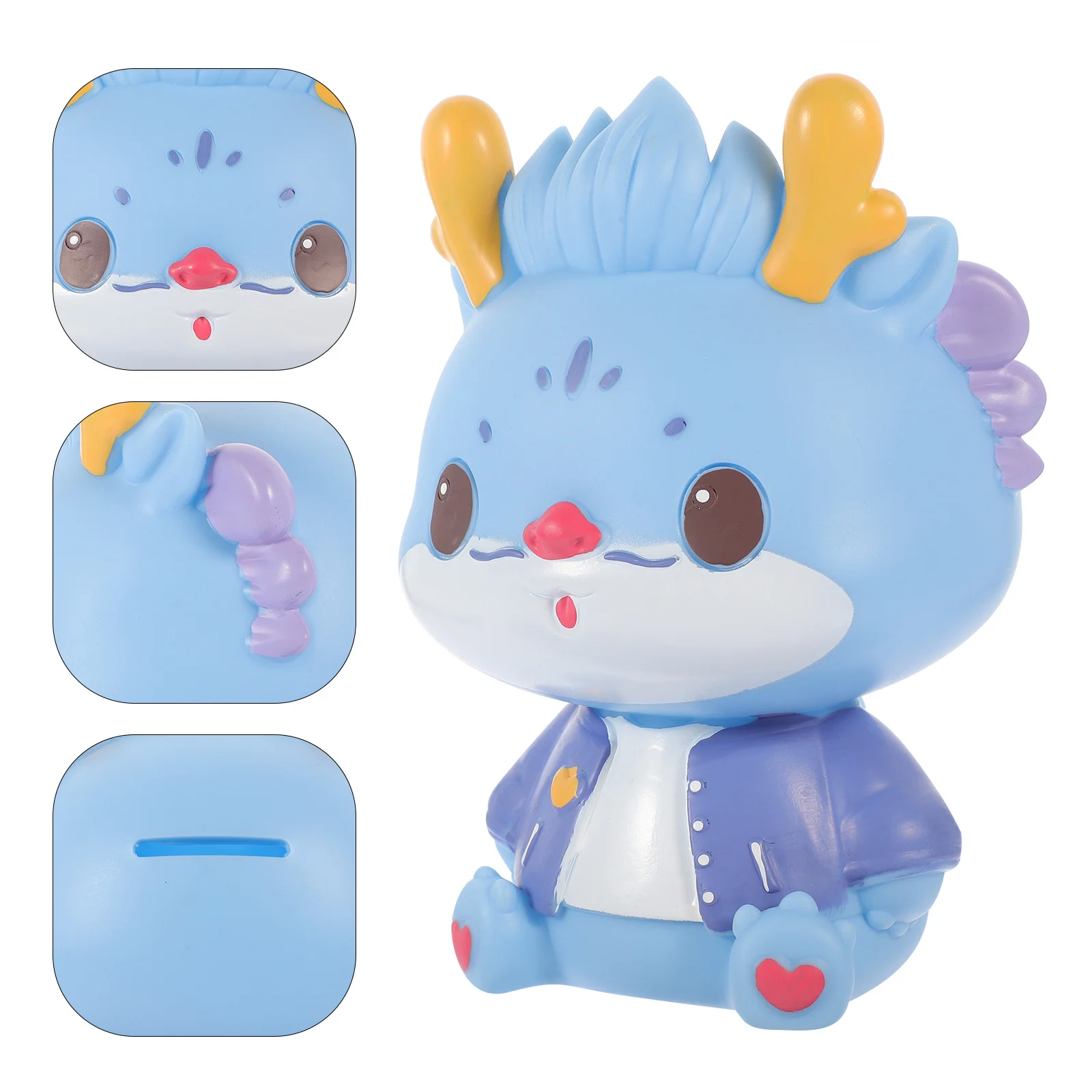 

Zodiac Dragon Piggy Bank Cartoon Coin Jar Home Decor Money Saving Gift for New Year Birthday Vinyl Piggy Bank Dragon Model