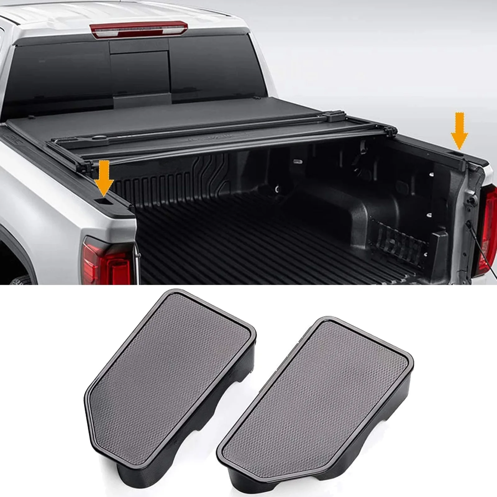 for Chevrolet Silverado GMC Sierra 2019~2023 Truck Bed Rail Stake Pocket Cover Cap Rail Hole Plugs Covers Odd Shaped Accessories