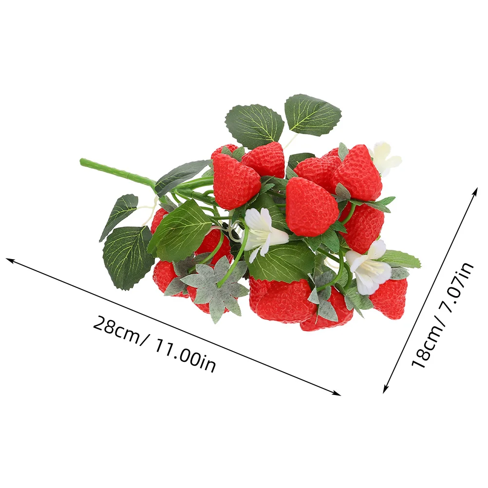 2 قطعة باقة فواكه اصطناعية واقعية من مادة PVC حلي زهور مزيفة نابضة بالحياة ديكور مكتب المنزل هدية فواكه صناعية