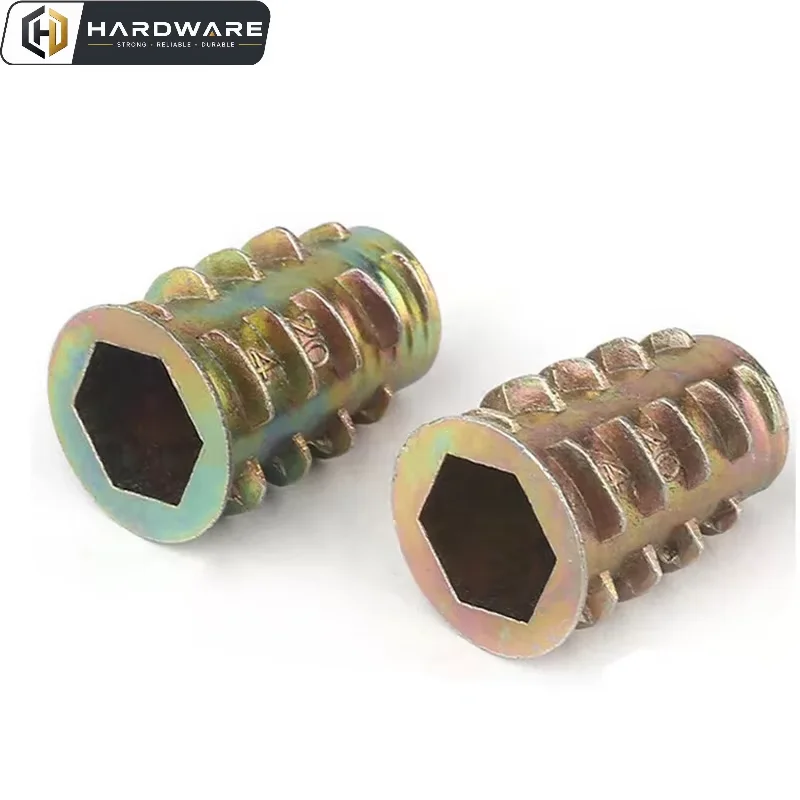 50pcs/lot M4 M5 M6 M8 M10 Zinc Alloy Threaded Internal And External Tooth Nuts Flange Type Hexagonal Drive Furniture Nuts