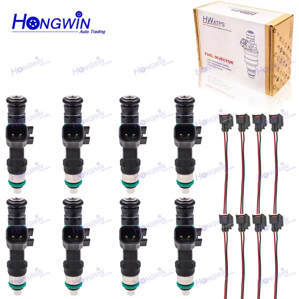 8PCS Brand New Fuel Injector Nozzle & Wire FJ721 12577869 For Buick Lucerne 4.6L Cadillac DTS SRX XLR STS 4.6L V8