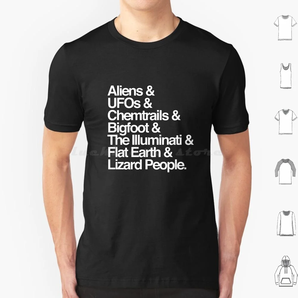 List Of Theories For Theorist T Shirt Men Women Kids 6xl Theory Ufo Illuminati Bigfoot Deep State Government Flat Earth
