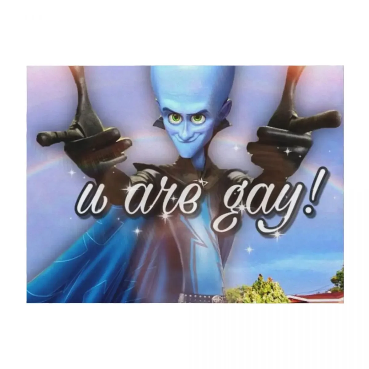

Megamind U Are Gay! Meme Throw Blanket Tourist Decorative Throw Stuffeds sofa bed Blankets