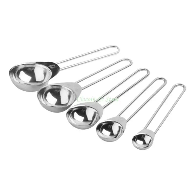 X90F Set Of 4 Professional Measuring Spoon/Cup With Scale Stainless Steel Kitchen Tool for Cooking and Baking