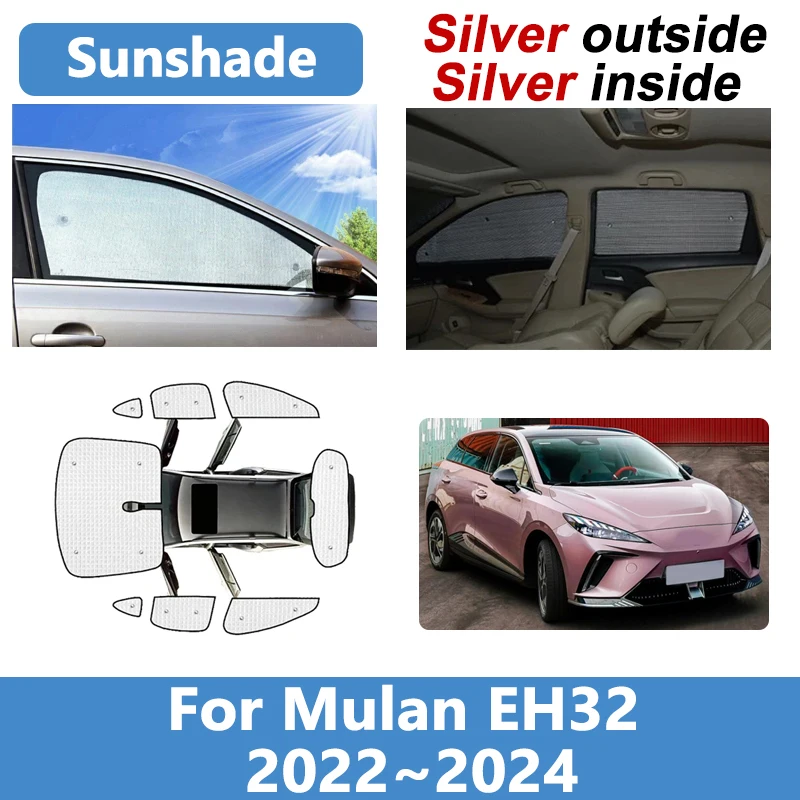 

For MG4 EV Mulan EH32 MG 4 2022~2024 Car Window Sun Visor UV Blocking Sunshade Heat Prevention Windshield Cover Car Accessories