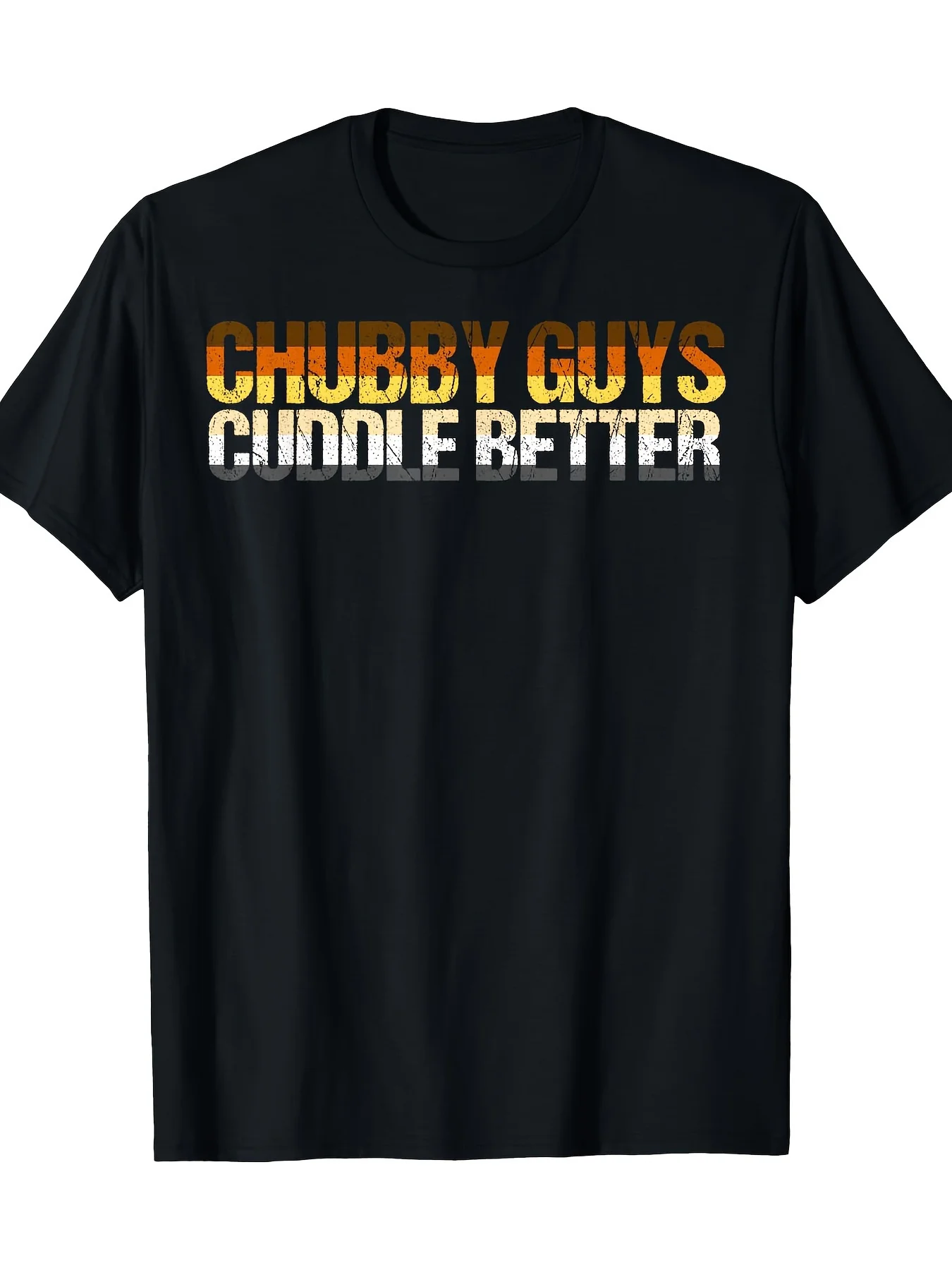 Summer Trendy Letter Print T-Shirt, Versatile Black Color, Unisex, Round Neck, Casual Style