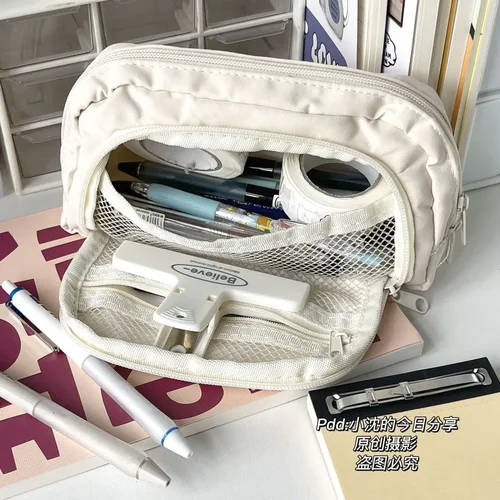 Imagen 2 del producto Pochaccos Estuches para lápices Kawaii, estuche para lápices para estudiantes, estuche de papelería para niñas y niños, organizador de papelería, suministros escolares