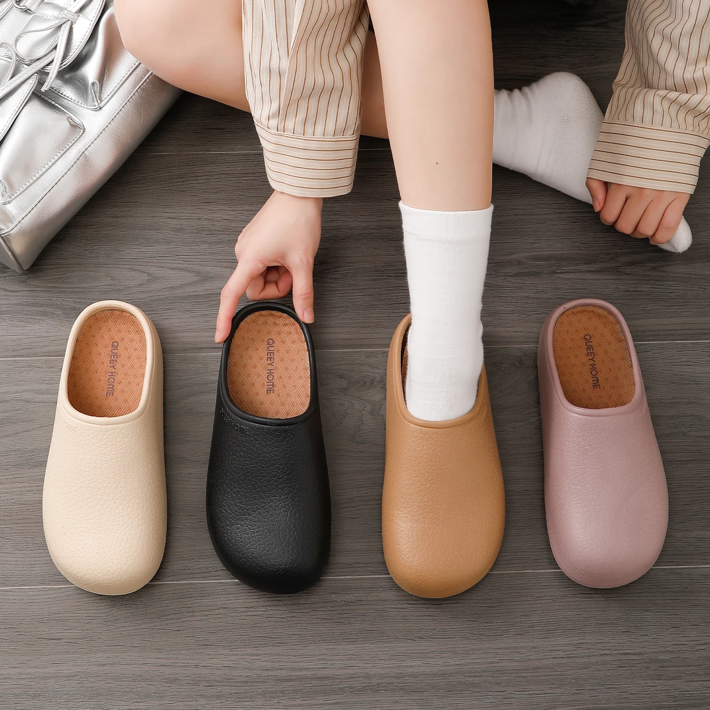 Summer New EVA Cool Slippers for Home Bathroom Comfort, Anti slip Fashion, Versatile Couple Wearing Slippers for Women