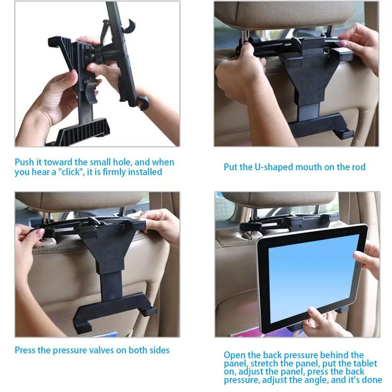 자동차 뒷좌석 태블릿 스탠드, 태블릿 마운트, 신축성 휴대폰 거치대, 도로 인테리어 액세서리
