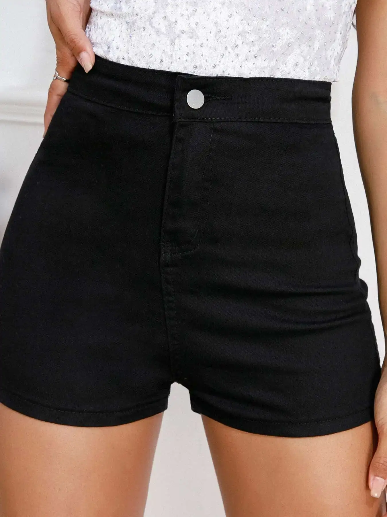 Frauen Sexy Dünne Hohe Stretch Dünne Shorts Weibliche Sommer Shorts Mode Slim Fit Hüfte Kurze Jeans Casual Böden Pop Shorts CVWI
