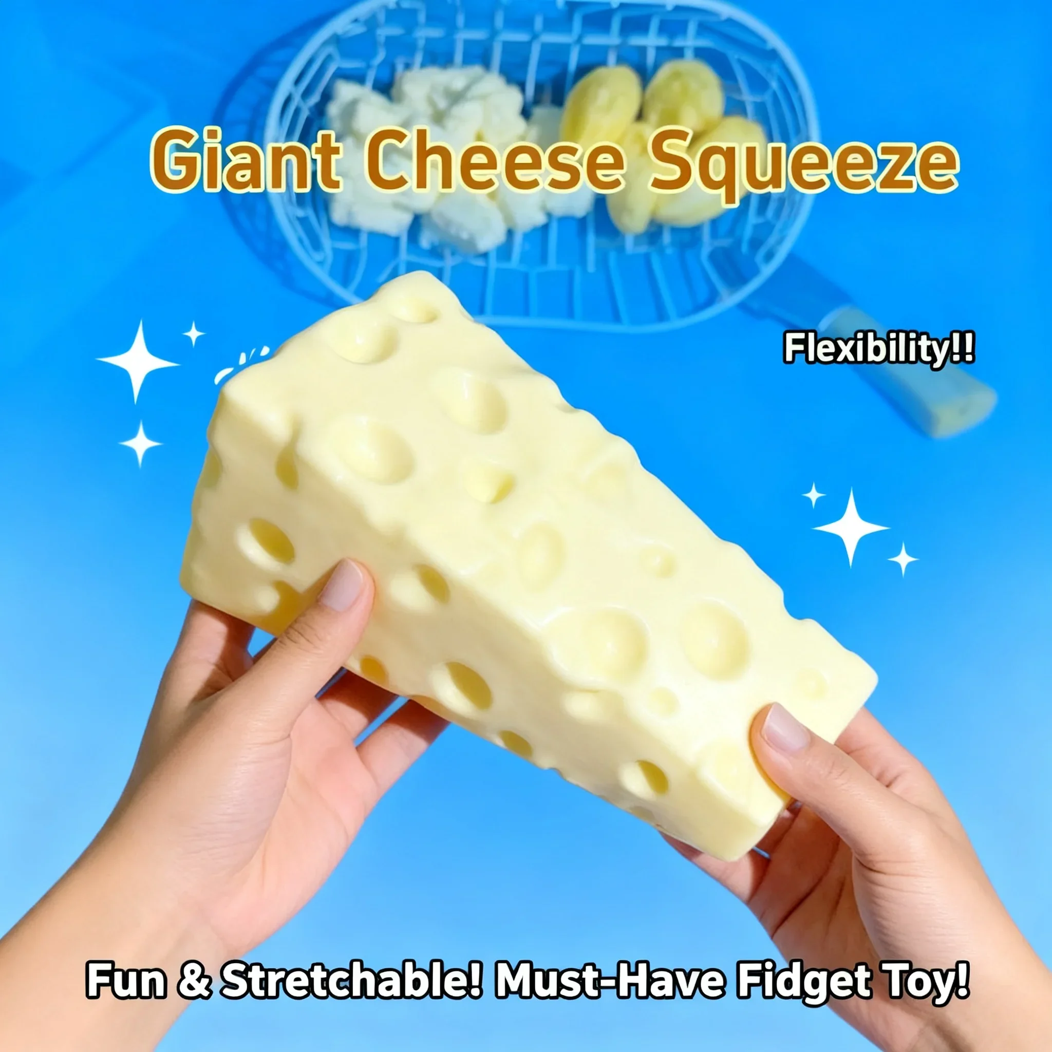 Handmade Coconut Oil Squishy Non-Rebound Cheese Moldable Stress Relief Fidget Toy Decompression Plastic Ball Blind Box Pinch