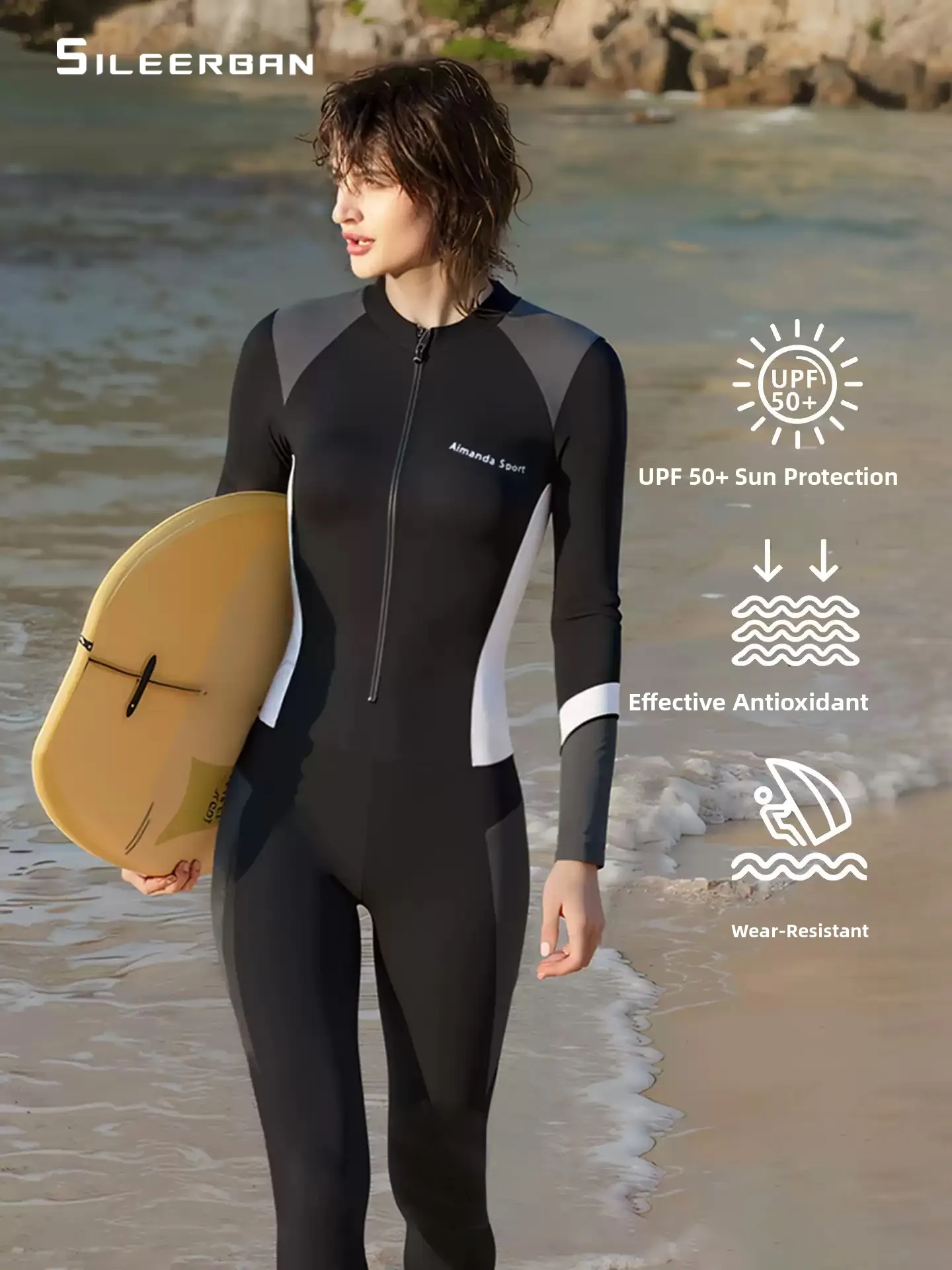 

Women's Wetsuit Long Sve Snorkeling Suit Qui Dry Diving Clothing Full Body Thermal Wet Suit Sun Protection Overall Suit