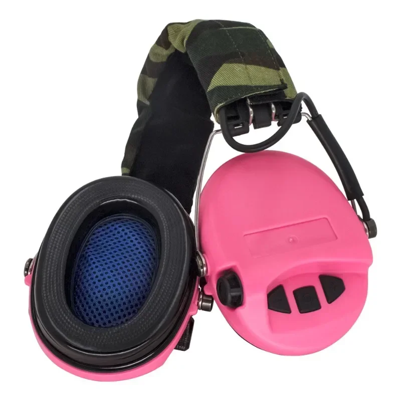 Tactical Headphones MSASORDIN Airsoft Outdoor Sports Hearing Protection Shooting Earmuffs Without Microphone -Pink