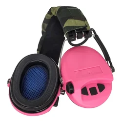 Cuffie tattiche MSASORDIN Airsoft sport all'aria aperta protezione dell'udito cuffie da tiro senza microfono-rosa