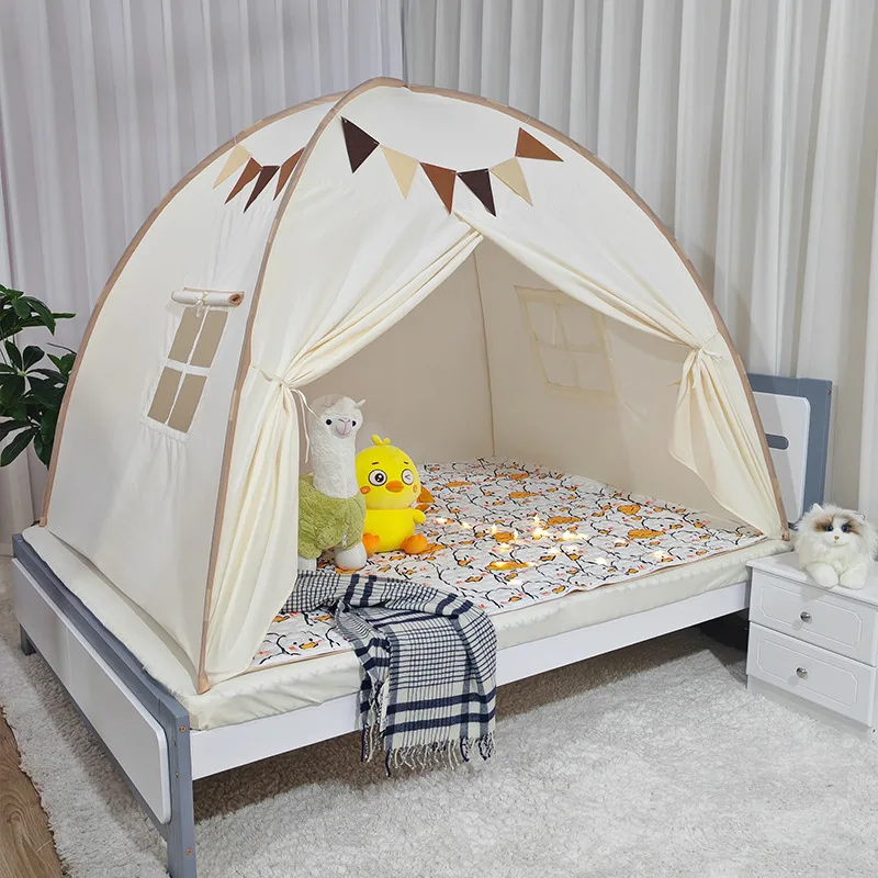 Indoor Floor Bed Kids Tent Play House Children Bed Tent Kids Play Tent Large Size Girls & Boys House Bedroom Privacy Space Sleep