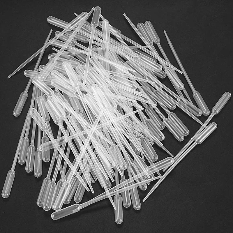 100 pipetas graduadas cuentagotas de polietileno (1Ml) y 100PCS (0,5Ml)