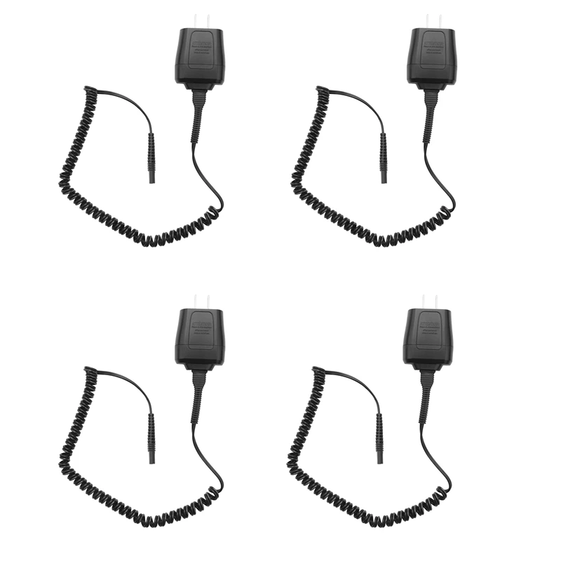 4X Power Cord For Braun Shaver Series 7 3 5 S3 Charger For Braun Electric Razor 190/199 Replacement 12V Adapter US Plug