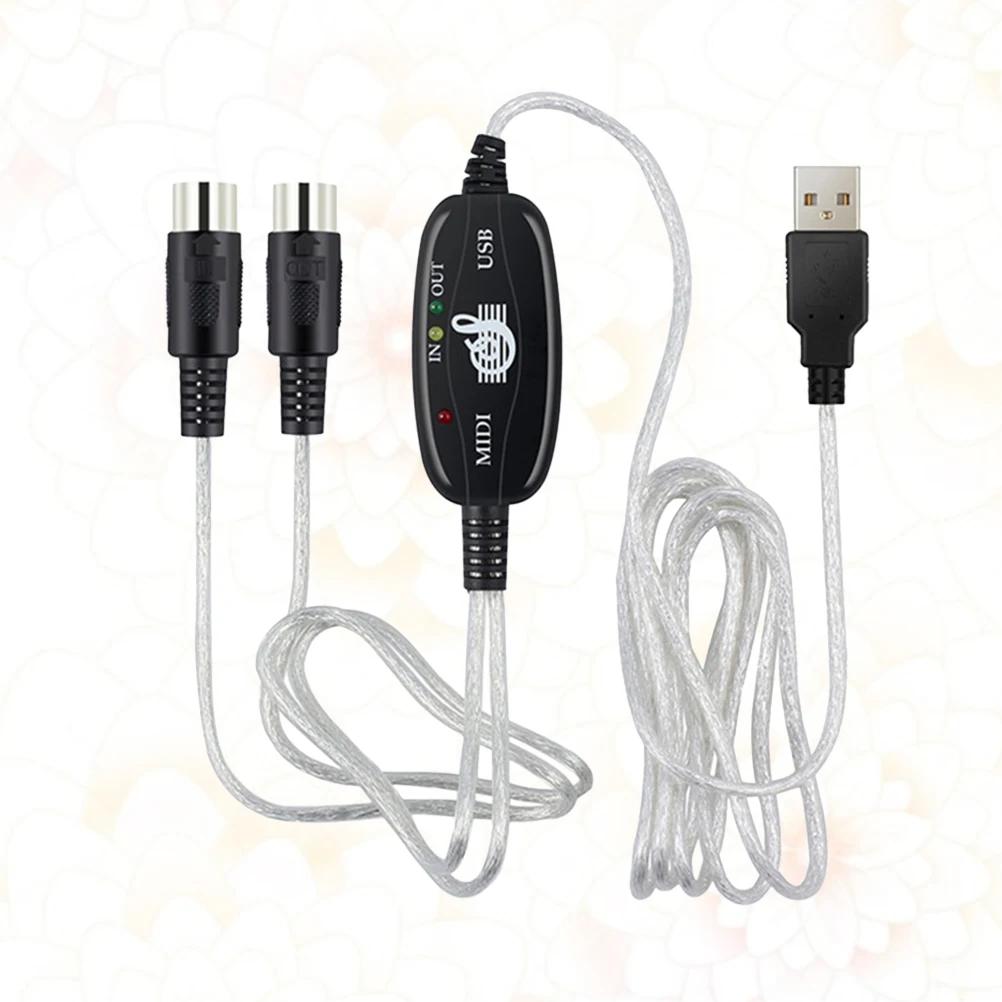 

1pcs Usb Midi Cable 180X2Cm Music Editing Cord Keyboard Connection Built-In Driver High-Performance Chip Stable Transmission