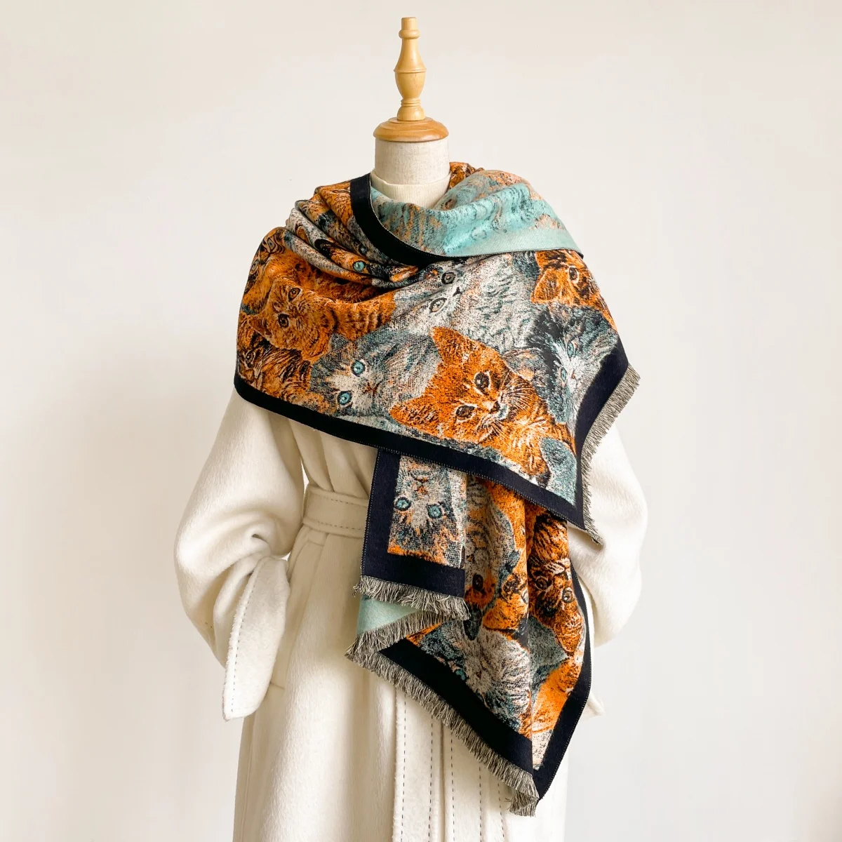 Female Scarf Shawl Cashmere Hijab Pashmina Bandana Wrap Nice Ornament For Picnic Wedding Banquet Elegant Head Neck Accessory