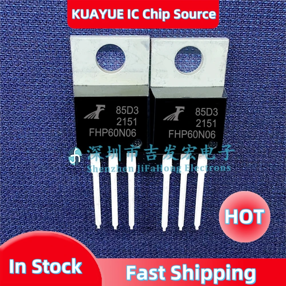 10 UDS-30 Uds FHP60N06 60A 60V TO-220 envío rápido en Stock