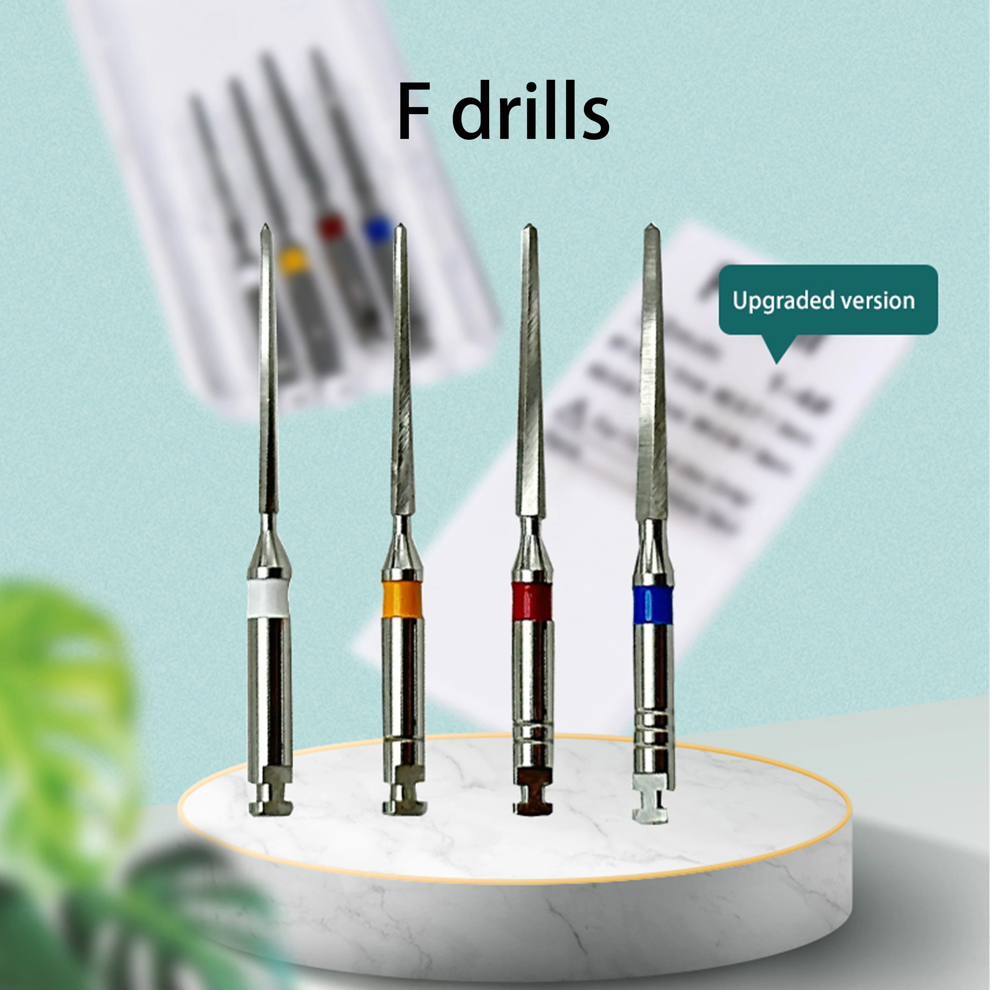 Dental Fiber Post Drills Dental Instruments Root Canal Opening Drills 32mm F Drills For Implant Stainless Steel Peeso 4pcs/box