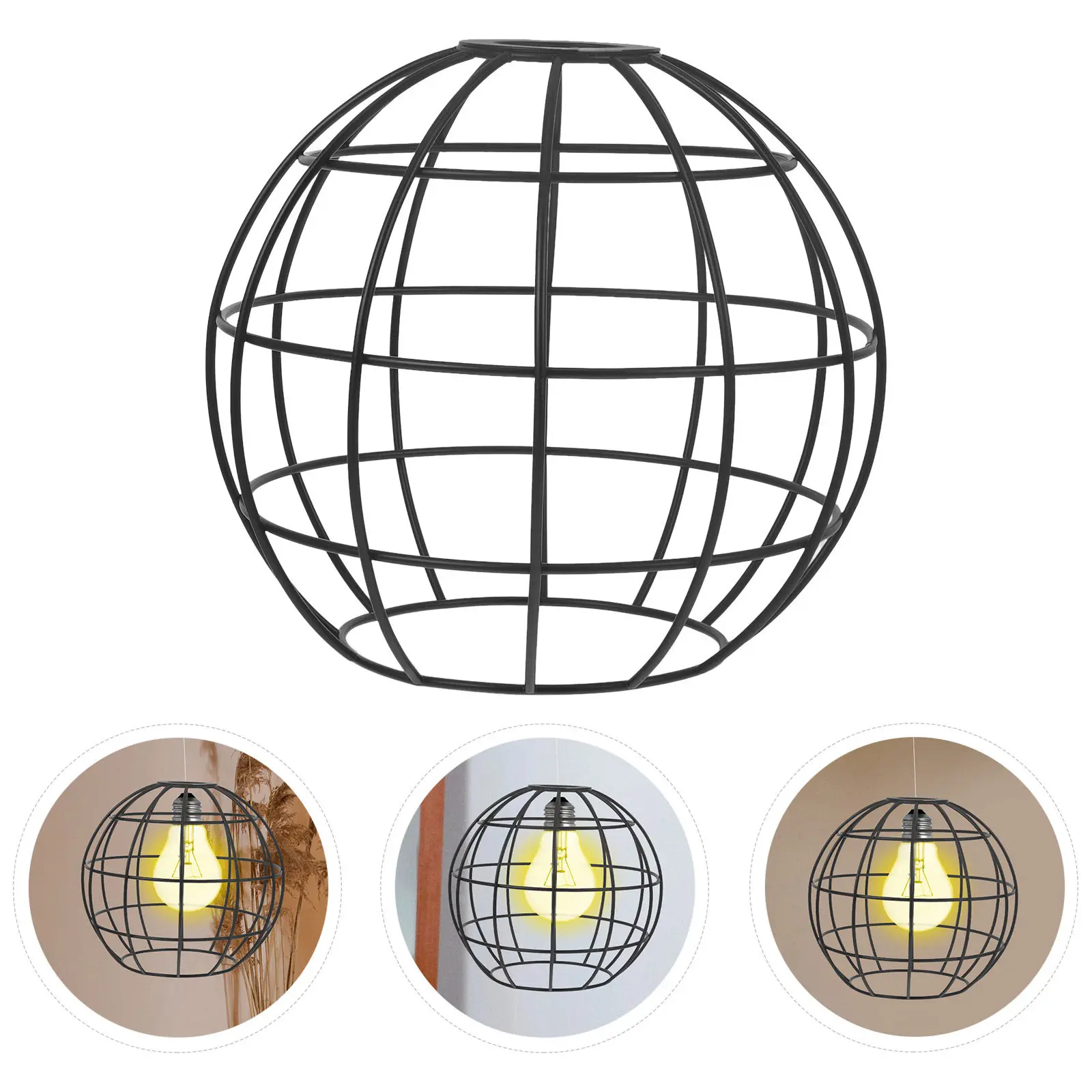 Iron Lampshade Hollow Out Metal Lamp Shade Replacement Iron Wire Lamp Cover Decorative Pendant Light Shade for Home Bar