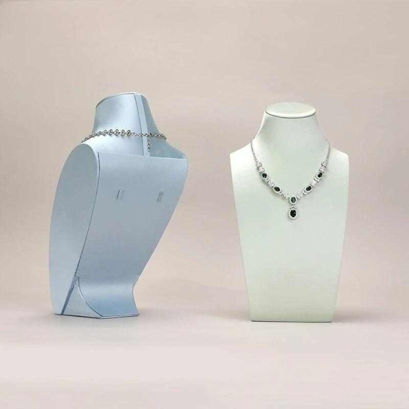 New necklace display stand, real silk display window, model portrait display stand, jewelry counter, vertical portrait stand