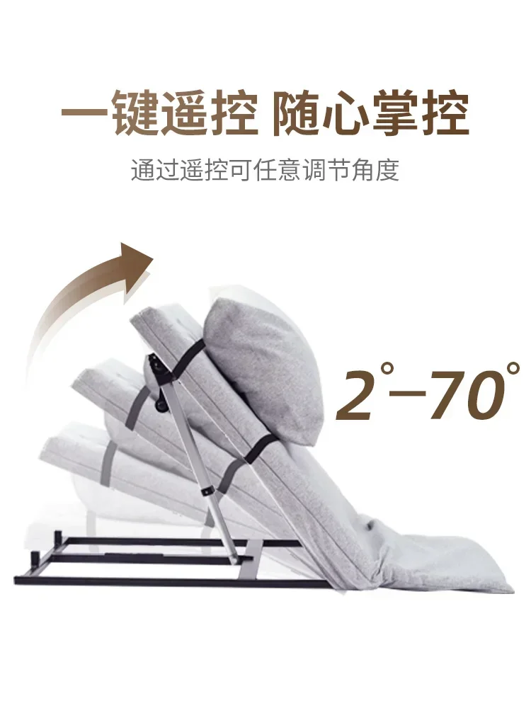 Elderly wake-up assistant electric wake-up device for home care, bed cushion, back up device, automatic lifting backrest device