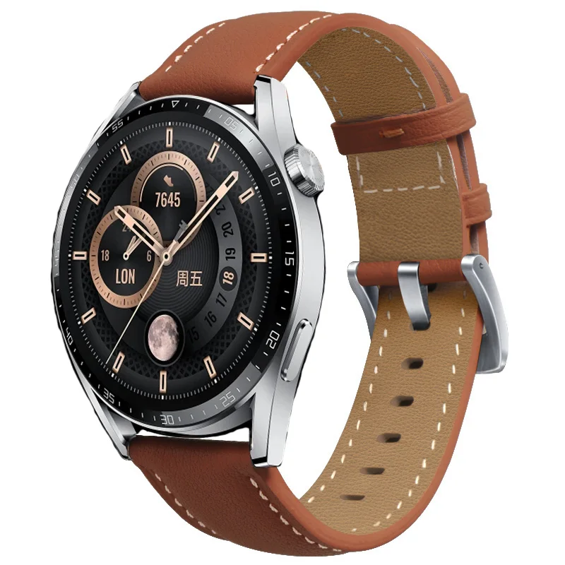 Cinturino in pelle da 22mm per Huawei Watch GT3 GT2 cinturino da polso con cinturino da 46mm per Huawei GT 3 2 Gt2 pro 46mm Runner bracciale cintura Correa