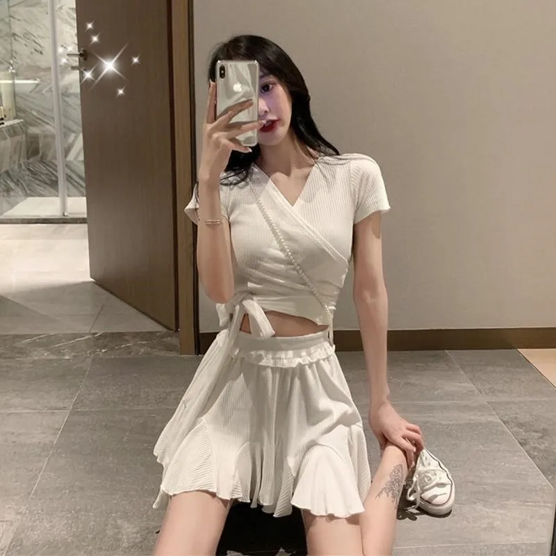 

202 New Women's Swimsuit Summer Strapl Skirt Sle Belly Covering Slimming Thermal Vaion Resort Swimwear V-Neline