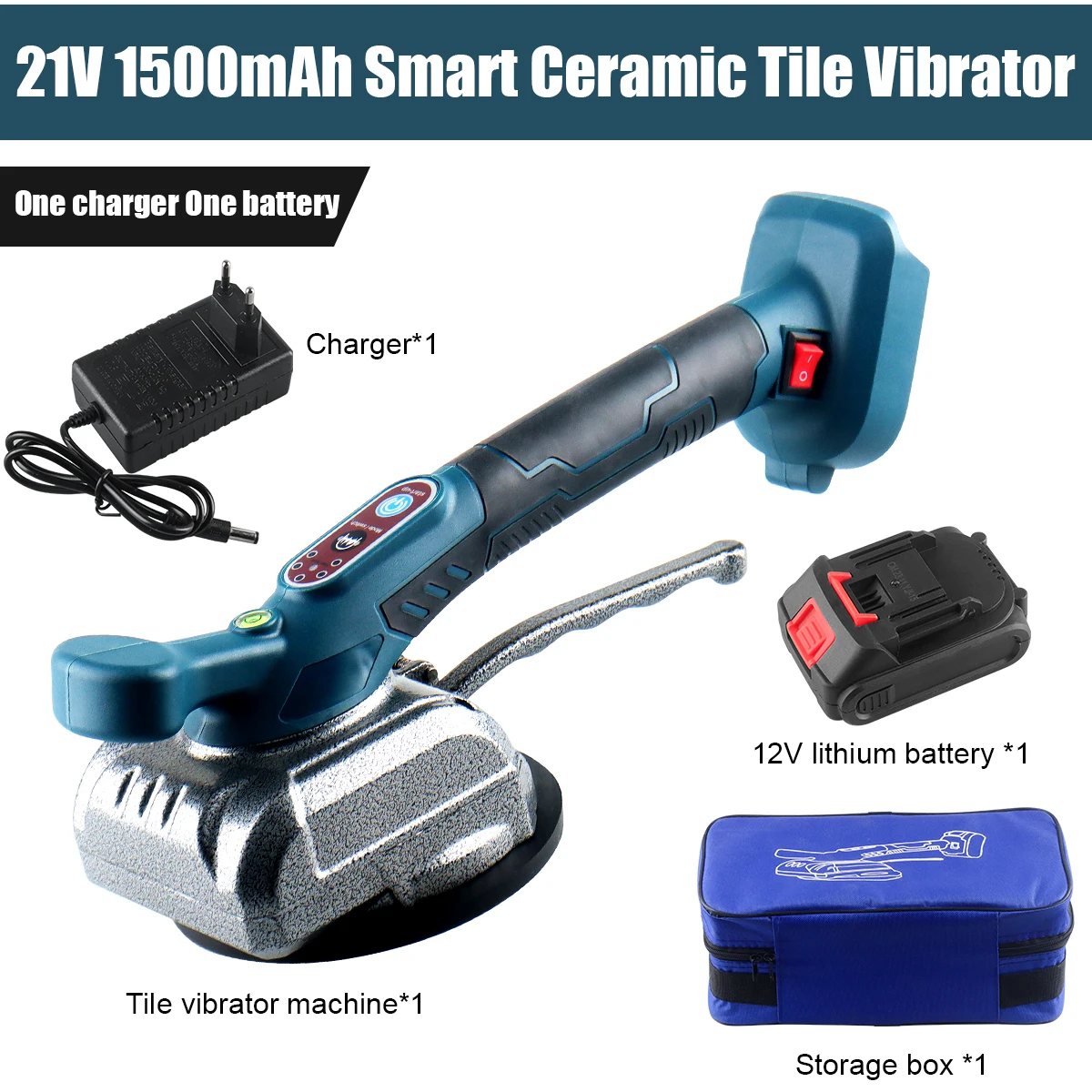 21V speed Tile Tiling Machine Electric Wall Floor Tiles Laying Vibrating Tool Enlarged Suction Cup Home Tile Paving Device