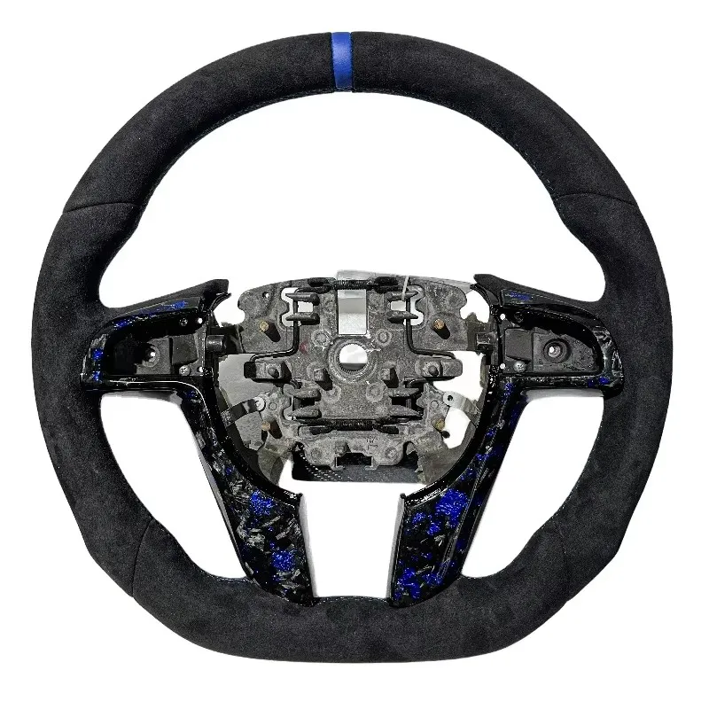 Factory Hot Selling Custom Real Forged Blue Carbon Fiber Steering Wheel for Pontiac Holden G8 VF VE Customizable DIY Handmade