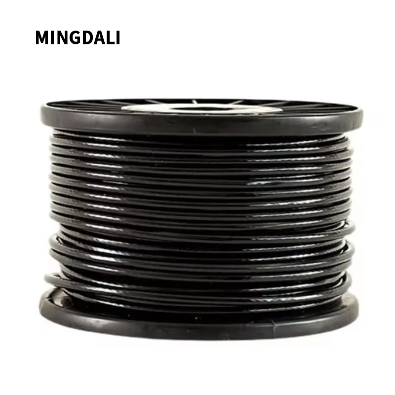 

Black PVC Plastic Coated 304 Stainless Steel Flexible Steel Wire Rope Cable Waterproof Rustproof Clothesline