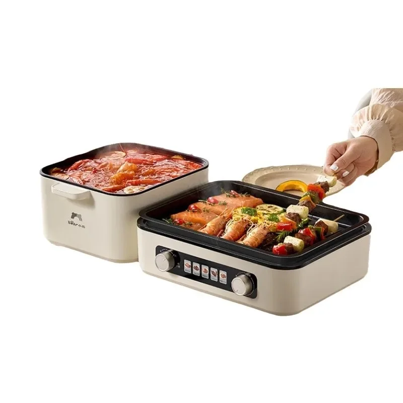 

Baking and rinsing integrated dual-purpose pot electric baking pan household electric barbecue oven folding baking and rinsing