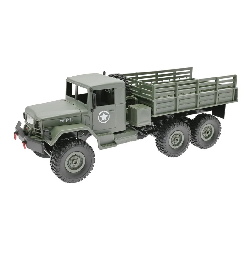 Caminhão RC militar com controle remoto para menino, 6-Wheel Drive Simulation Toy, Escalada Modelo de carro, Presentes de aniversário, B16, 2.4g, 1:16, Wpl