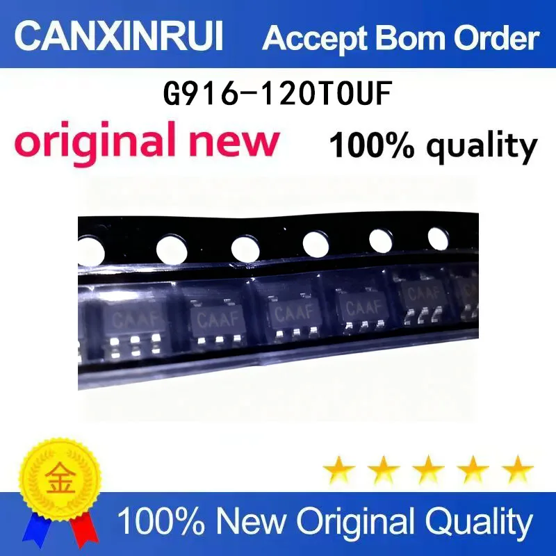 

(5-100 Pieces) G916-120TOUF G916-120 silk screen printing: CAAF SOT23-5 brand new